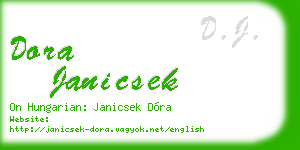 dora janicsek business card