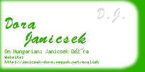 dora janicsek business card